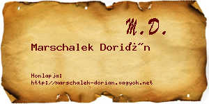 Marschalek Dorián névjegykártya